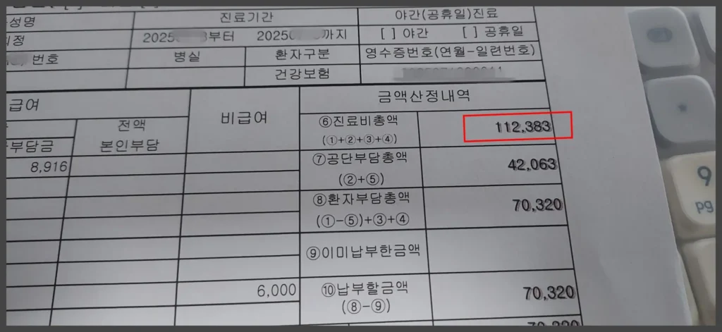 화상 치료 비용