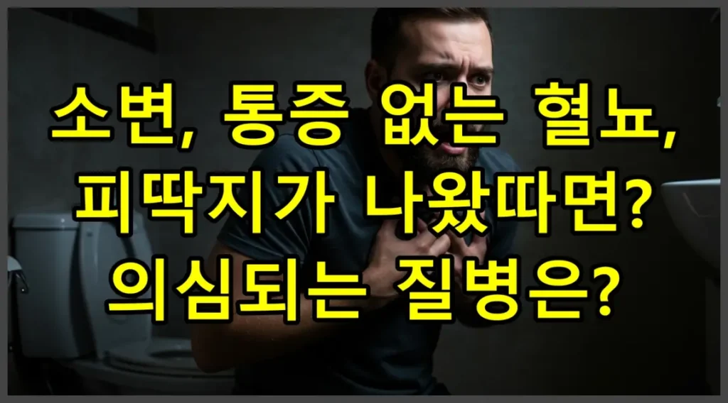 소변, 통증 없는 혈뇨, 피딱지가 나왔다면? 의심되는 질병은?