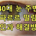 40대 눈 주변 파르르 떨림 원인과 해결방법