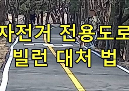 대전거 전용도로 빌런 대처법
