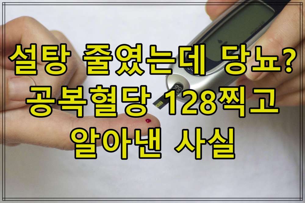 설탕 줄였는데 당뇨? 공복혈당 128찍고 알아낸 사실