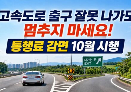 고속도로 출구 잘못 나가도 통행료 감면