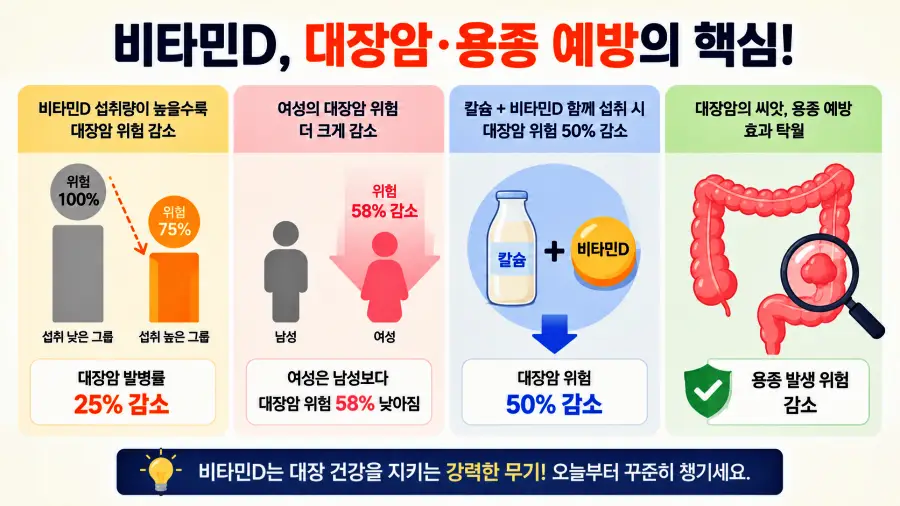 비타민D, 대장암, 용종 예방의 핵심
