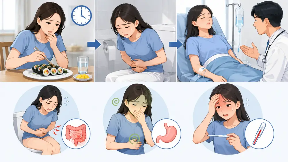 식중독에 걸렸을 때 나타나는 증상들