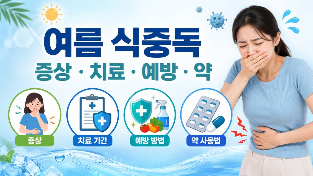 식중독 증상, 약, 치료 기간