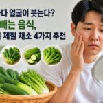 얼굴 붓기 때문에 걱정하는 남성 모습