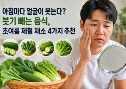 얼굴 붓기 때문에 걱정하는 남성 모습