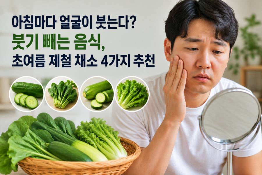 얼굴 붓기 때문에 걱정하는 남성 모습