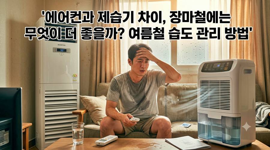 에어컨과 제습기 차이, 장마철에는 무엇이 더 좋을까? 여름철 습도 관리 방법