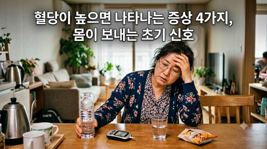 혈당이 높으면 나타나는 증상 4가지, 몸이 보내는 초기 신호